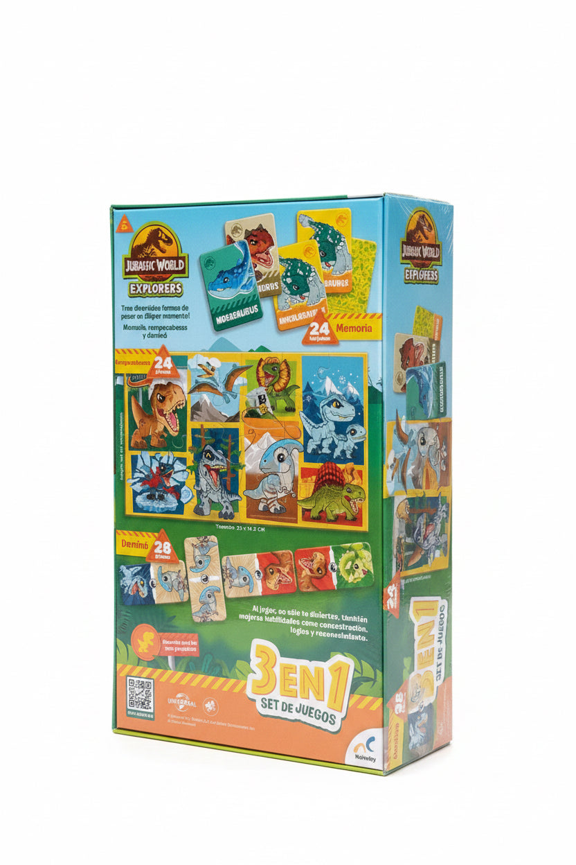 Jurassic World Explorers 3 en 1 set de juegos